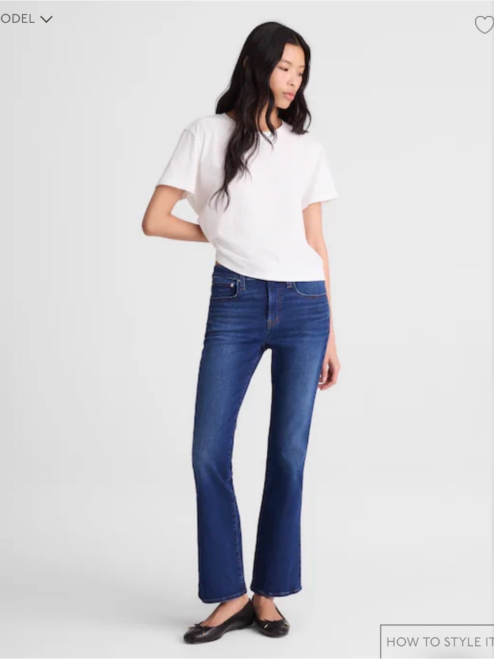 Madewell The Flare Crop Jean in Super Stretch Denim New